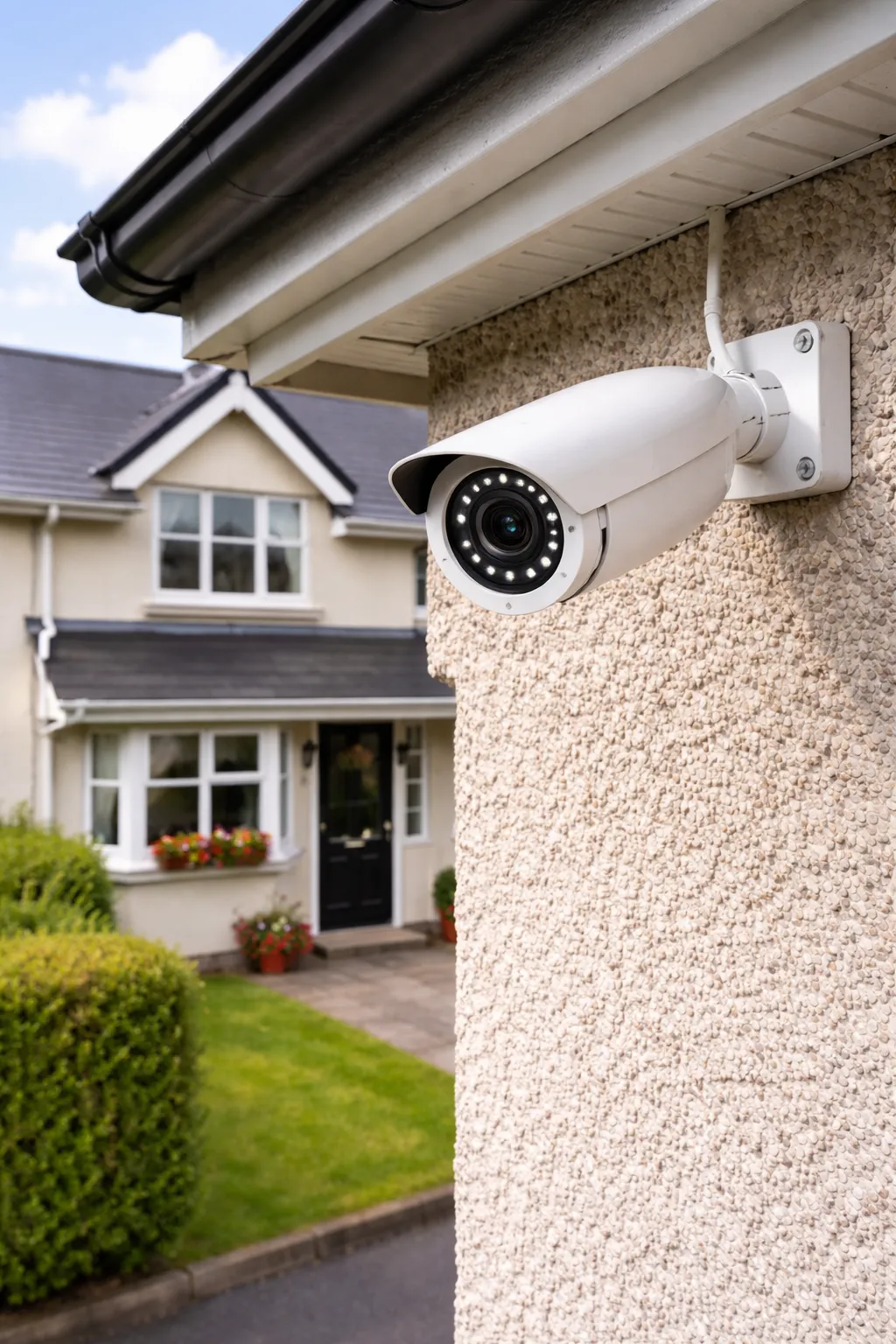 CCTV camera installed on the exterior of an Irish home
